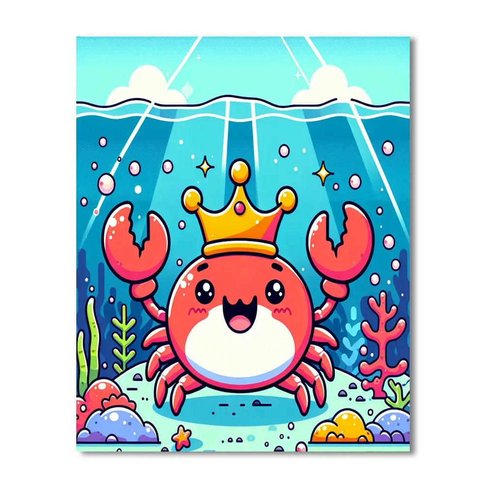 Underwater Kingdom With King Crab Paint By Numbers Kits