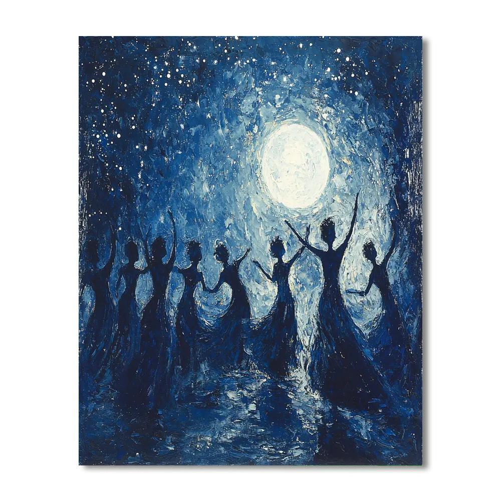 Moonlit Dance Number Painting