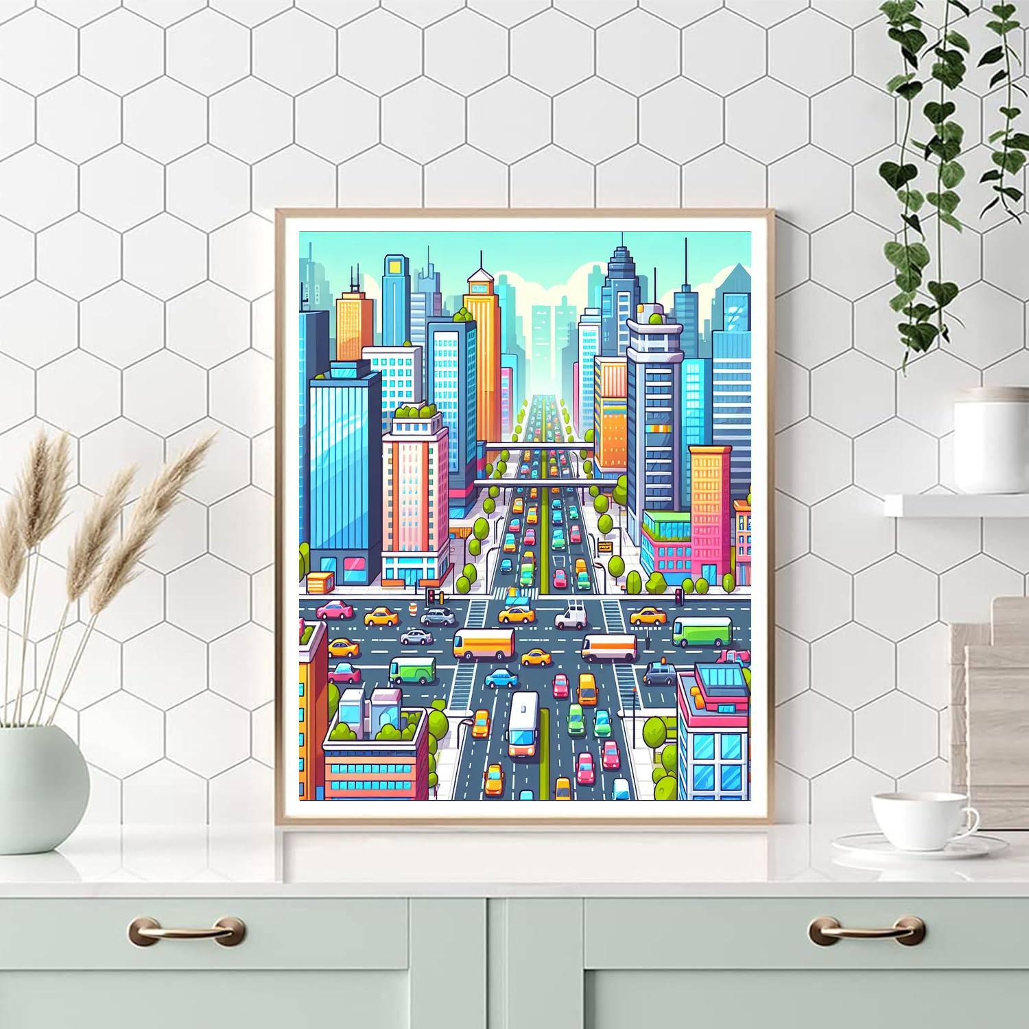 Cityscapes And Skyscrapers Paint By Numbers Kits