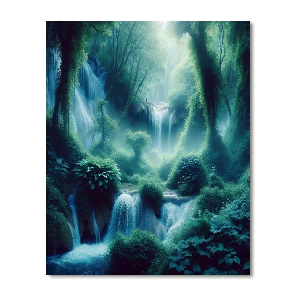 Ethereal Waterfall Paint By Numbers Art