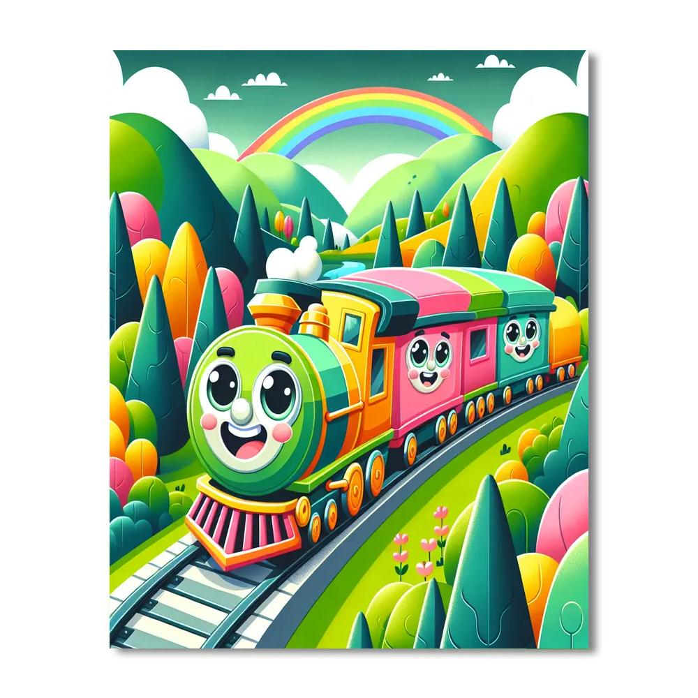 Happy Train Painting Number Kit