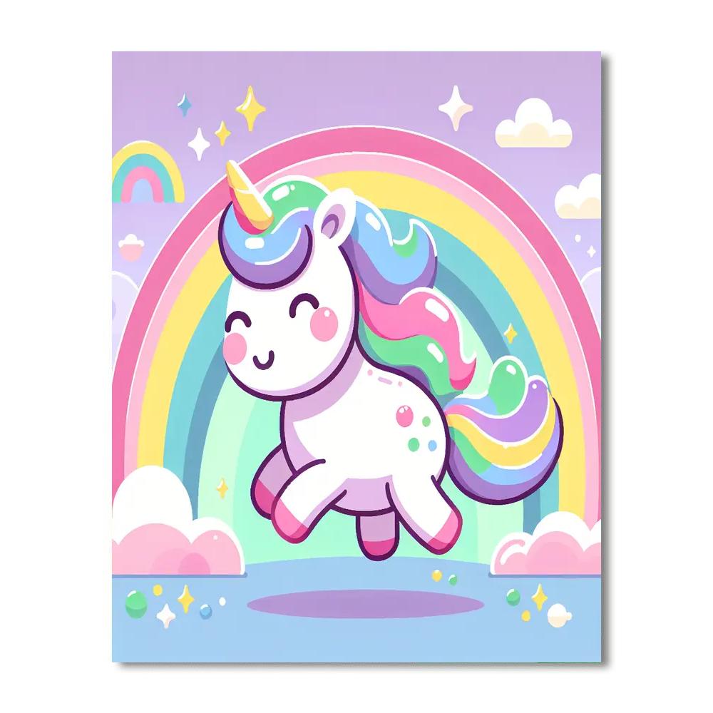 Sparkly Unicorns Painting Number Kit