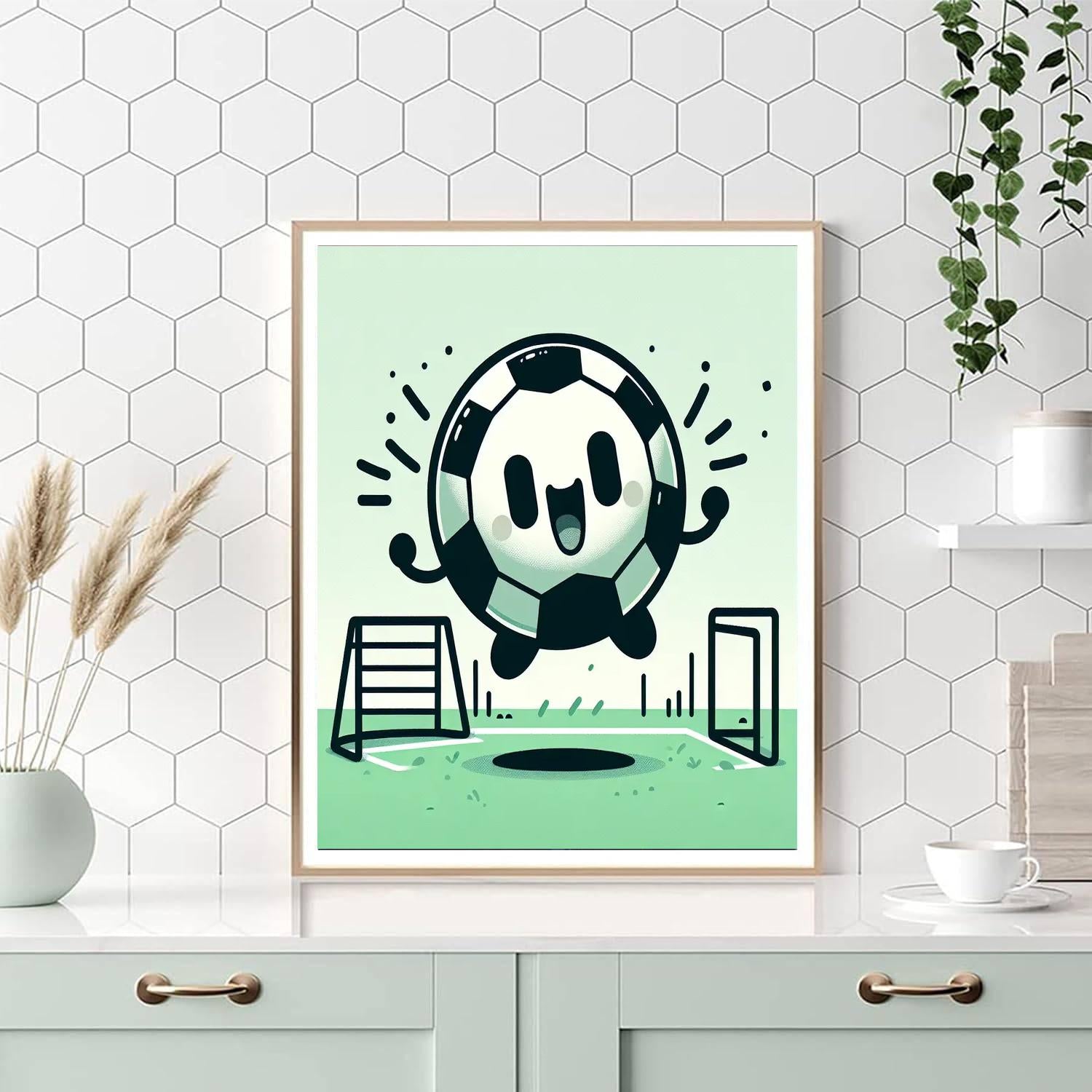 Bouncy Soccer Ball Painting By Numbers Kit