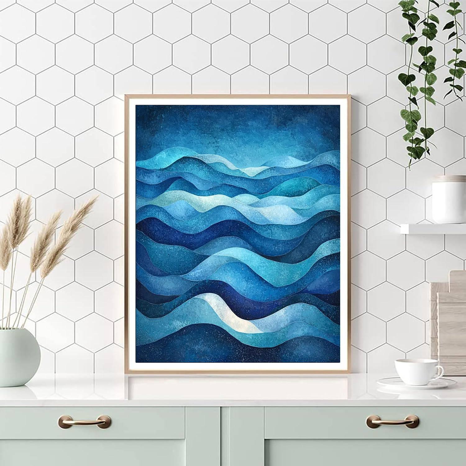 Georges Seurat Inspired Harmonic Waves  Paint By Numbers Art