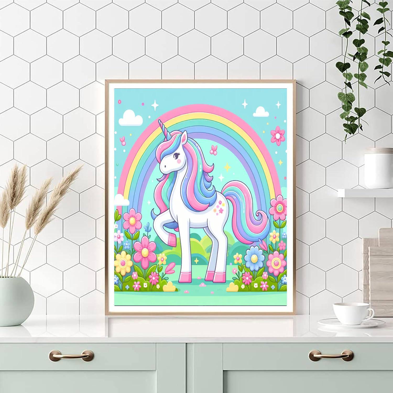 Mystic Unicorn Meadow Numbered Painting Kits
