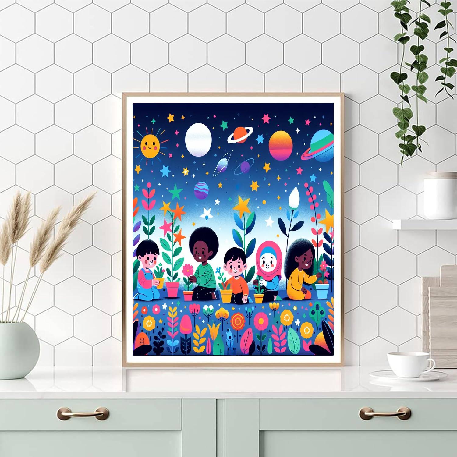 Astral Garden Gathering Number Painting