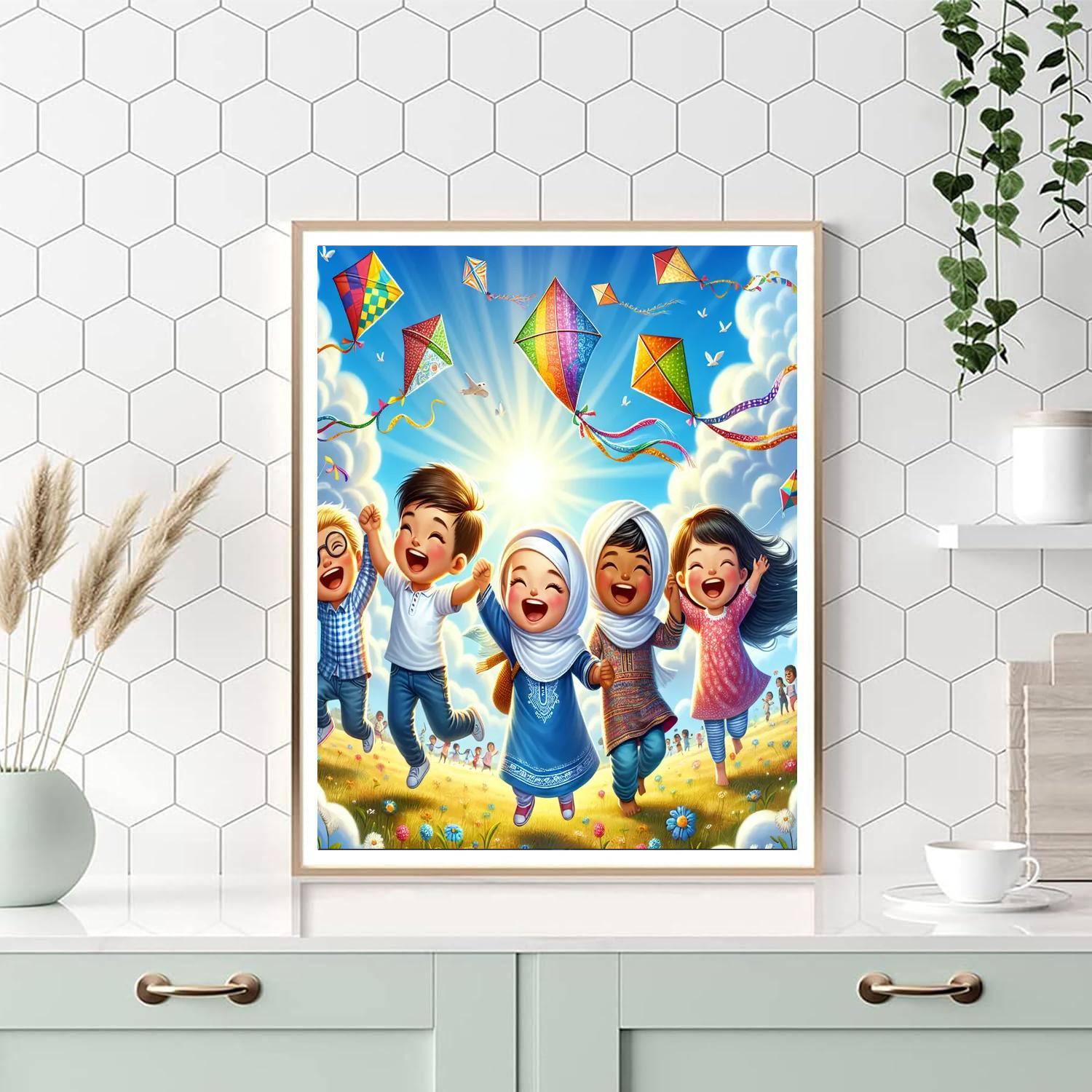 Kite Flying In The Park Paint By Number