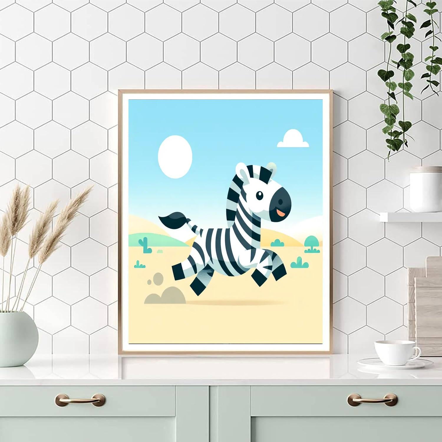 Zippy Zebra Zing Painting Number Kit