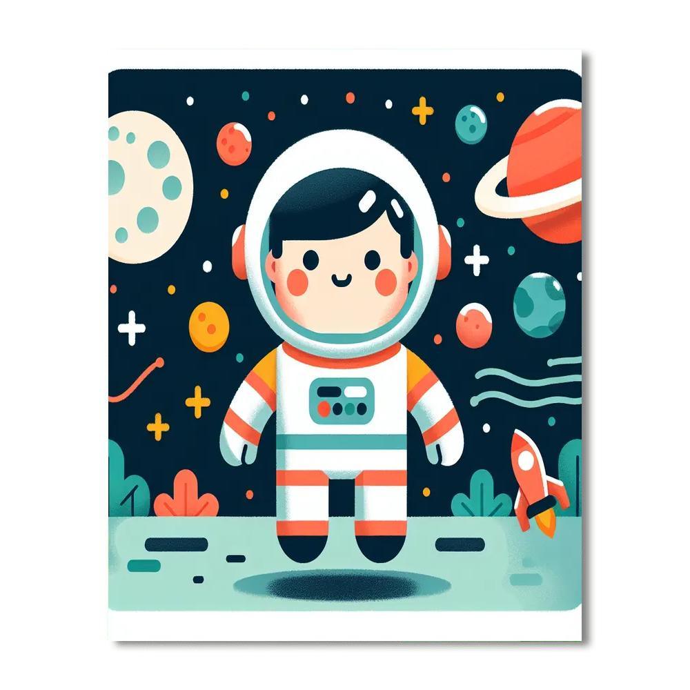 Courageous Astronaut's Voyage Paint By Numbers Kits