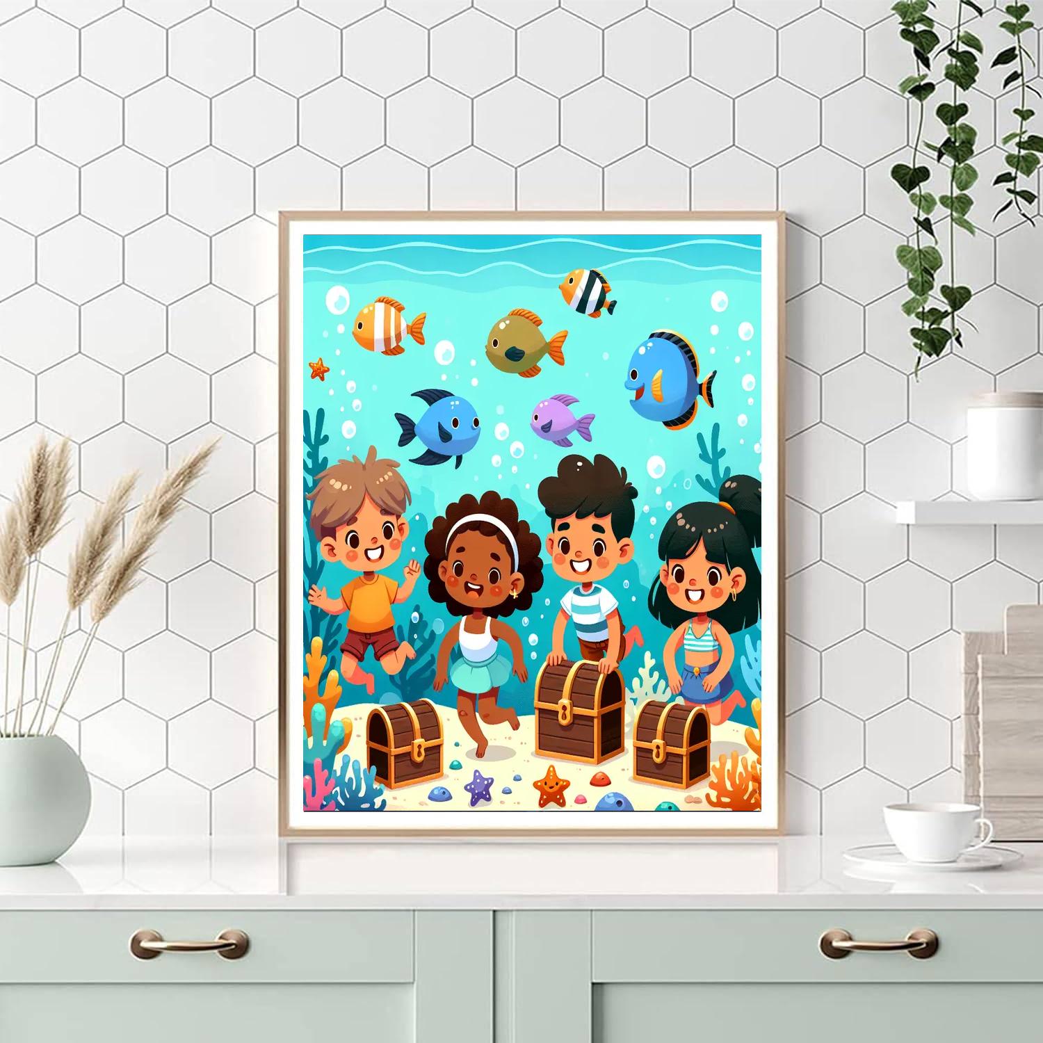 Under The Sea Treasure Hunt Paint By Numbers