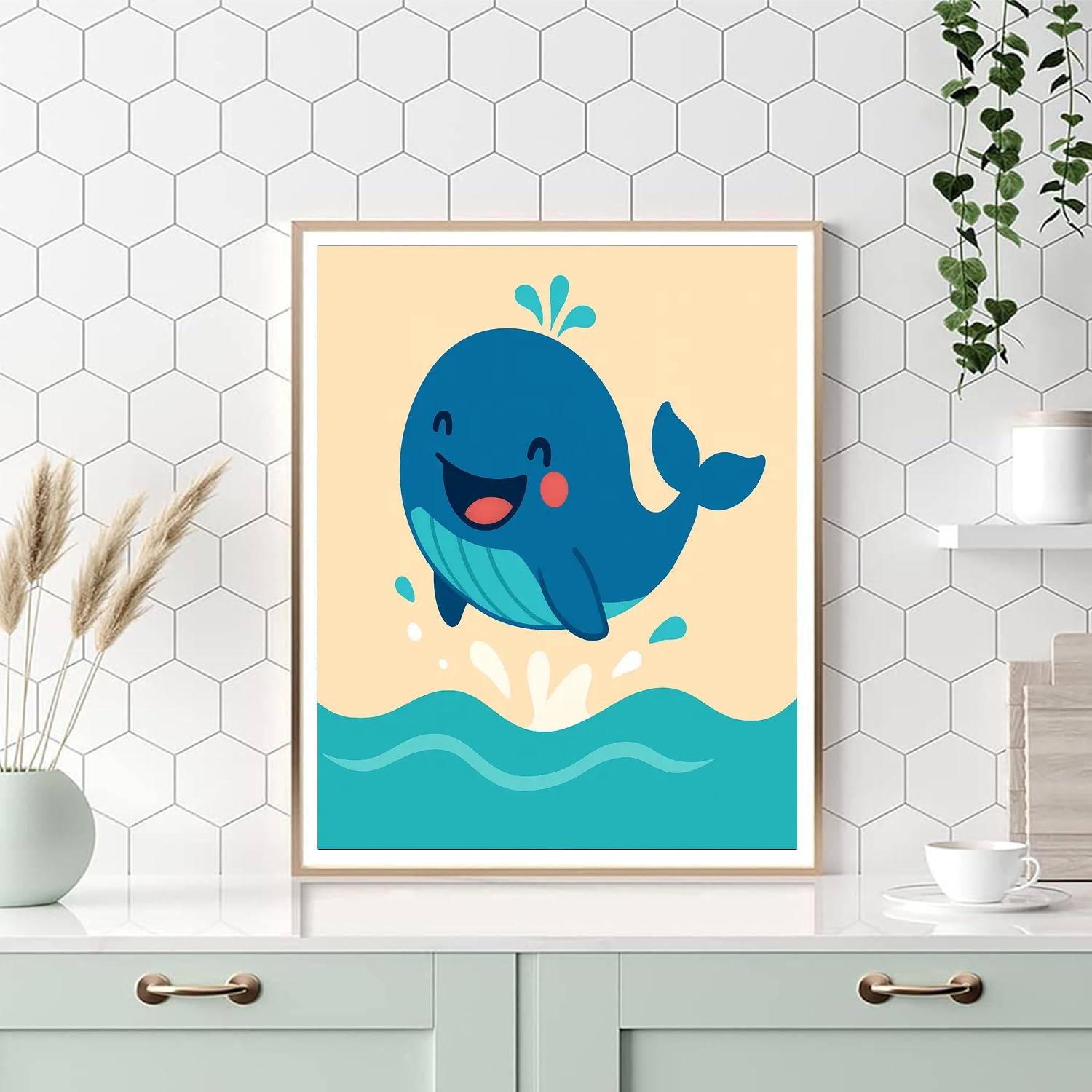 Giggling Whale DIY Paint By Numbers