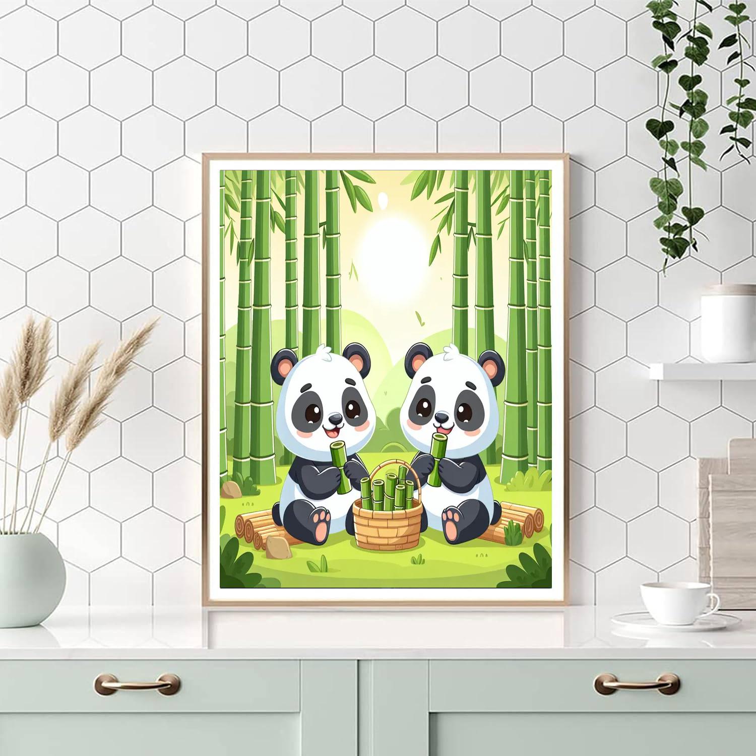 Panda Picnic Pals Number Painting