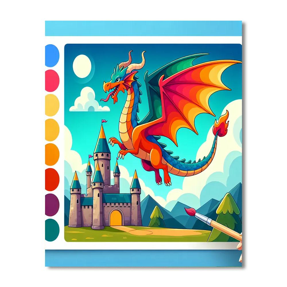 Royal Dragon Kingdom Number Painting