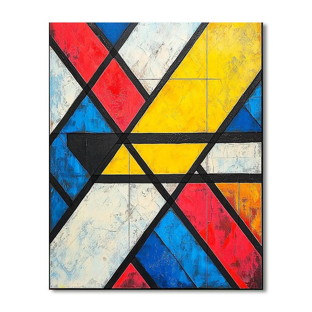 Piet Mondrian Inspired Chic Urban Geometry  Painting By Numbers Kit