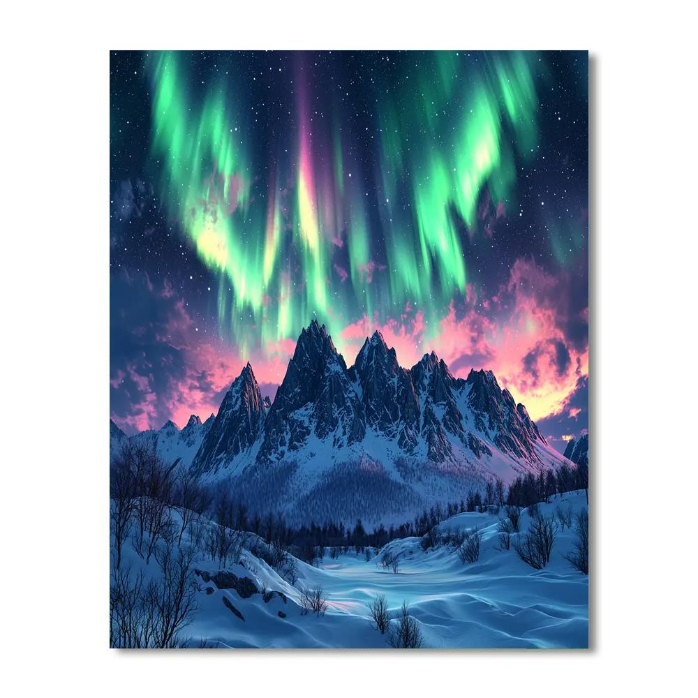 The Northern Lights - Norway Numbered Painting Kits