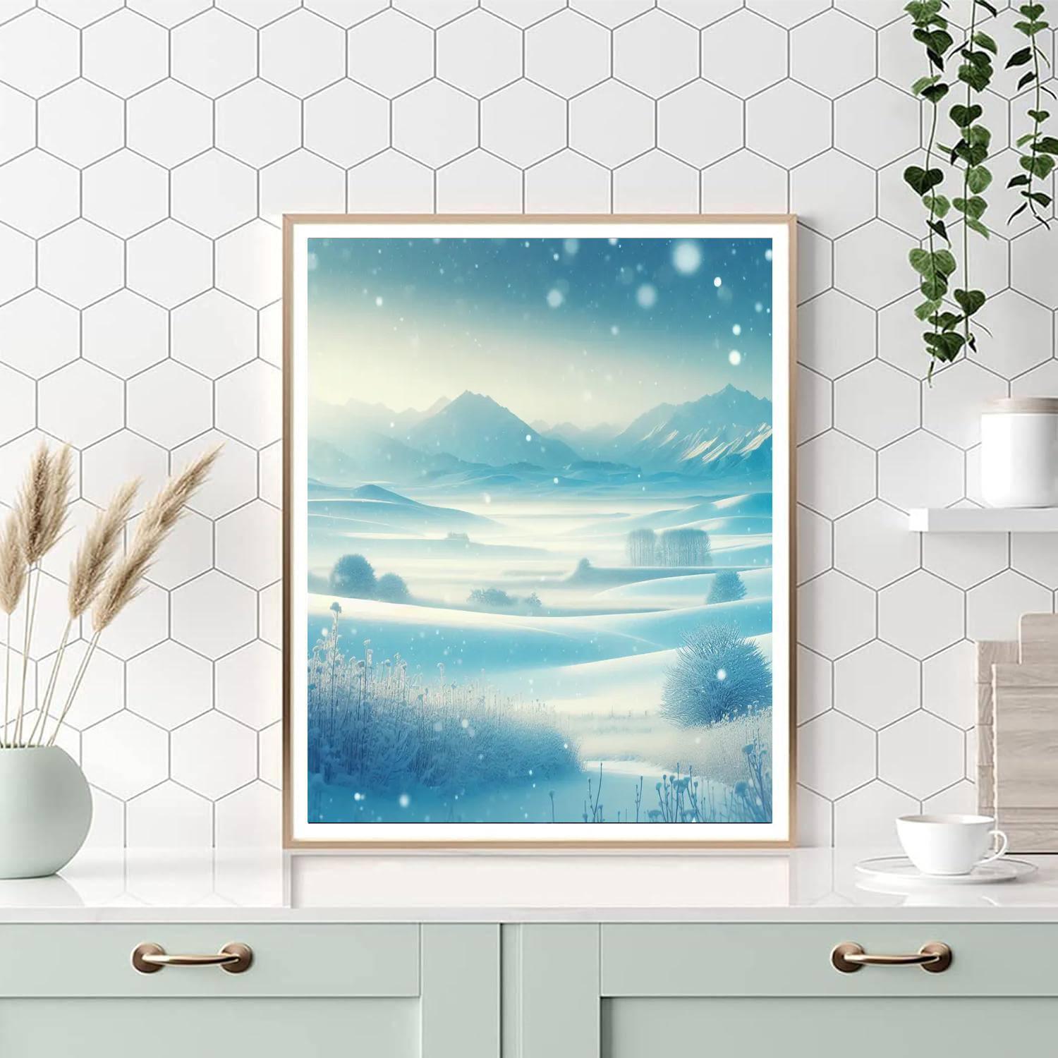 Winter's Tranquil Glow Paint By Color