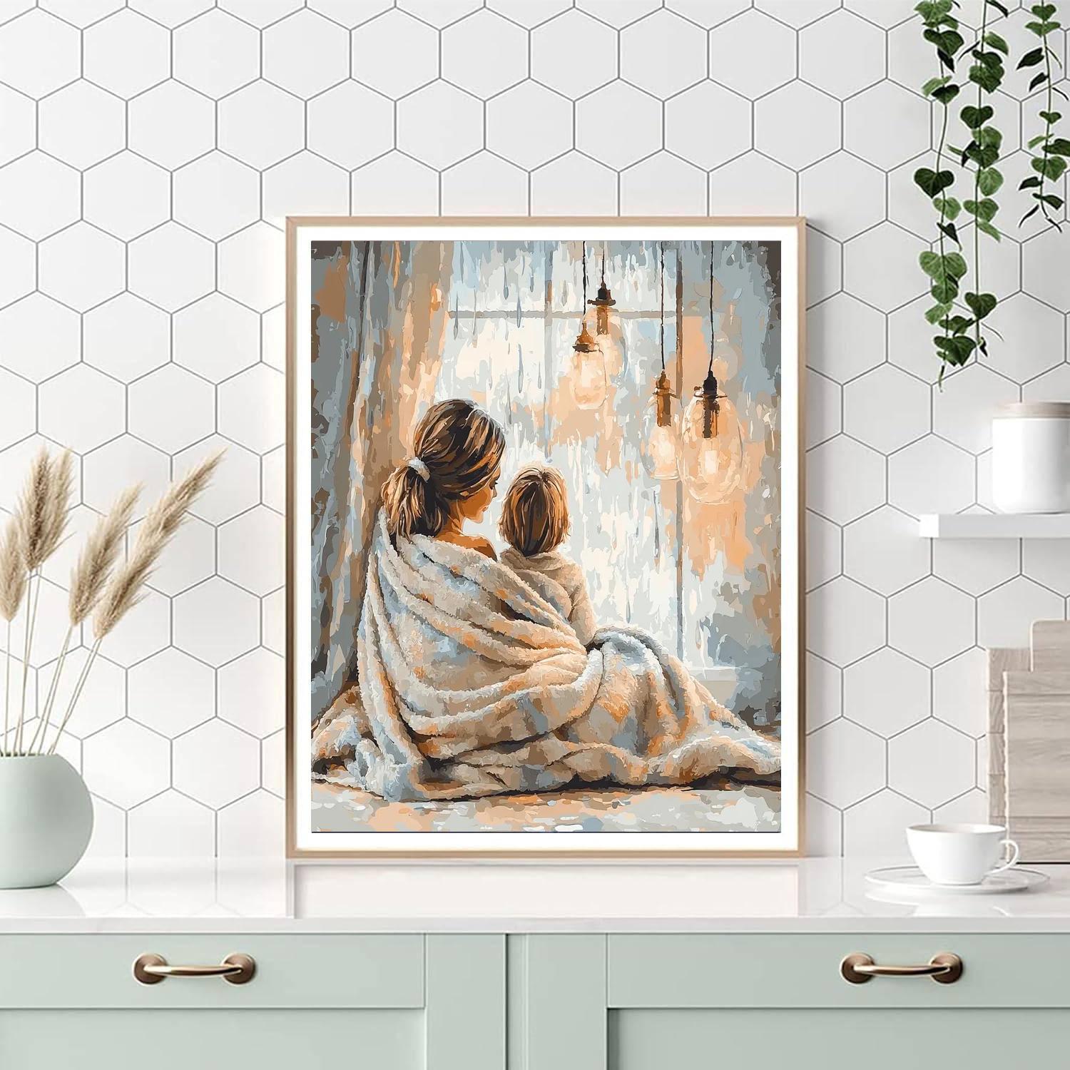 Rainy Day Hugs Paint By Numbers