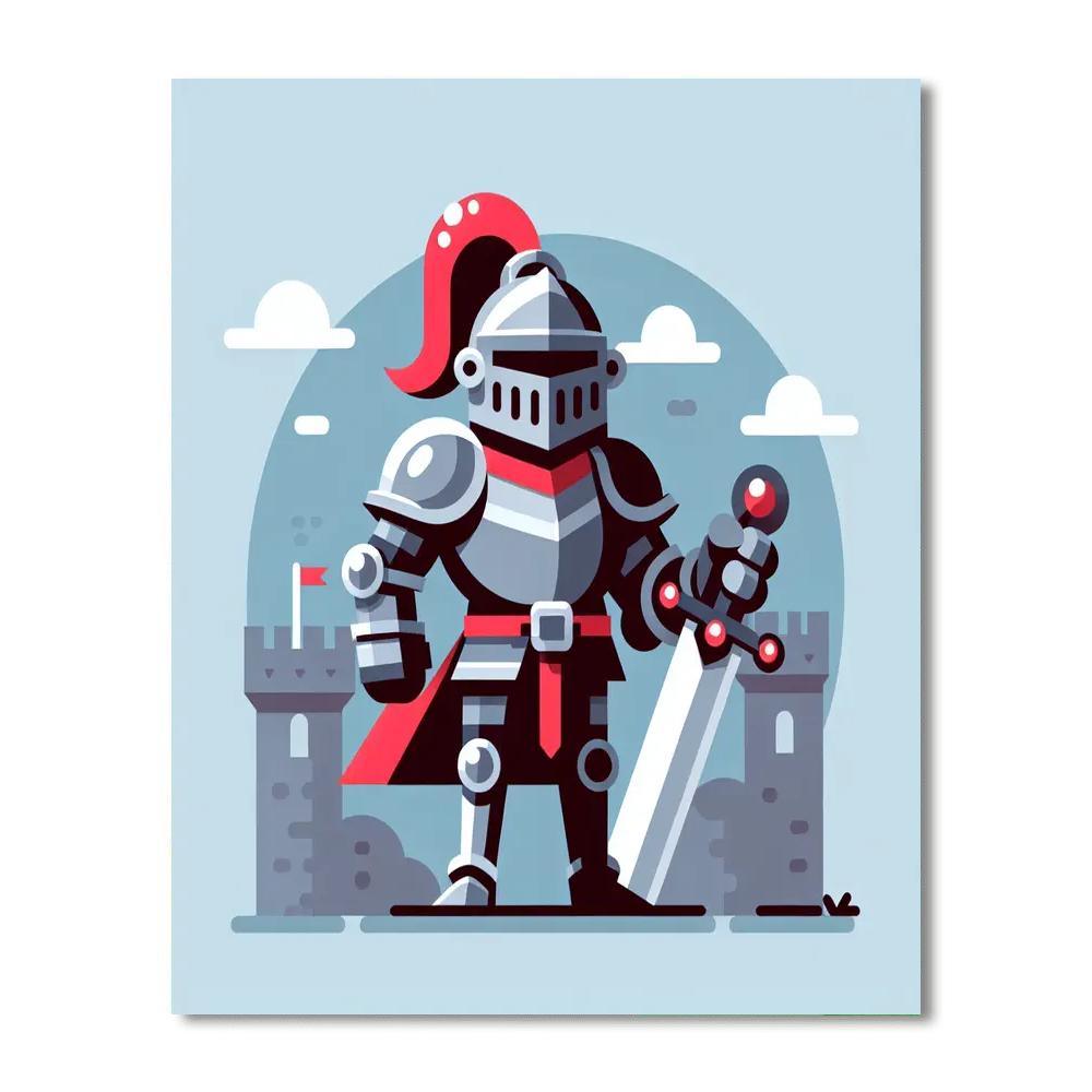 Adventurous Knight Quest DIY Paint By Numbers