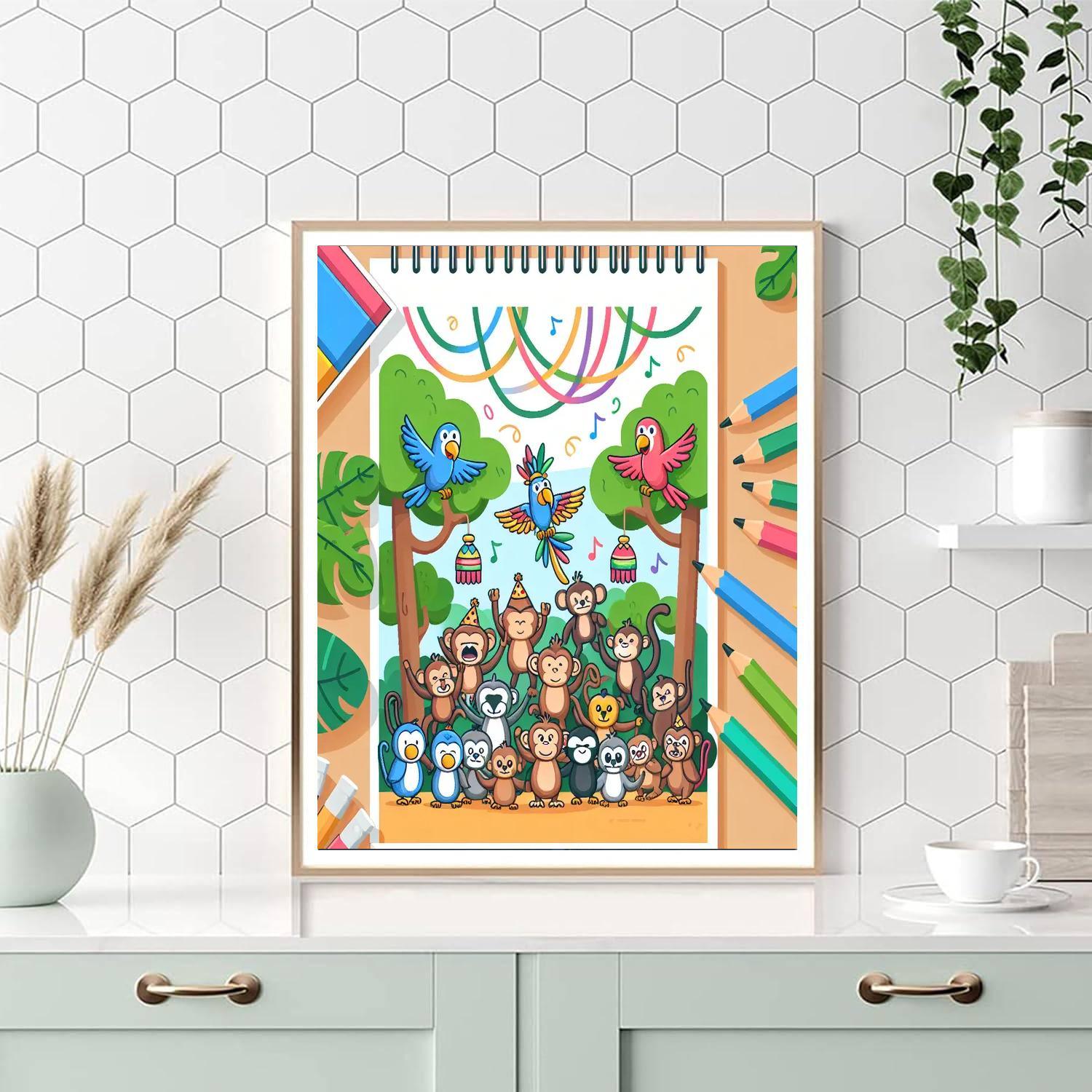 Tropical Jungle Fiesta Painting By Numbers Kit