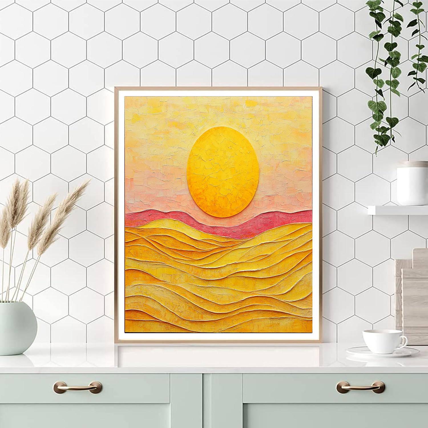 Michelangelo Inspired Glimmering Horizons  Paint By Color