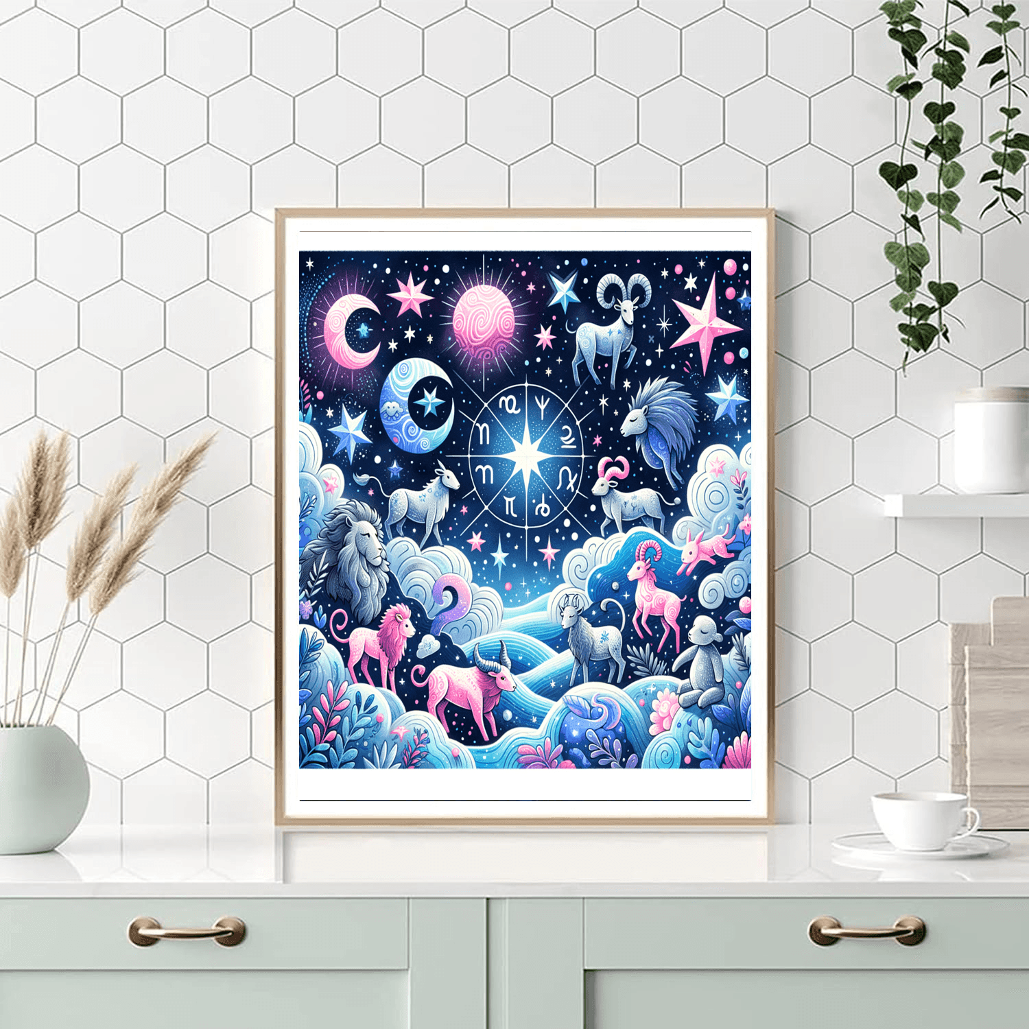 Cosmic Animal Zodiac DIY Paint By Numbers