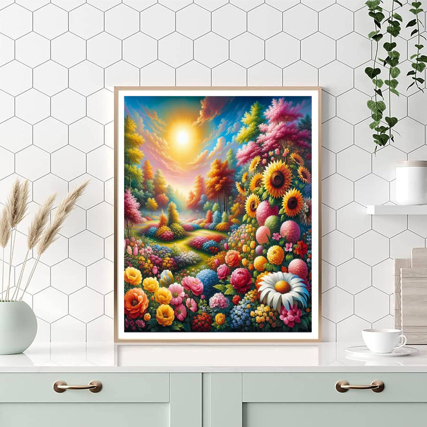Vibrant Garden Symphony Numbered Painting Kits