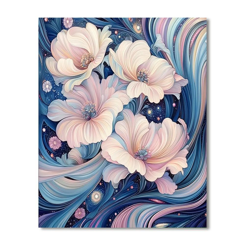 Alphonse Mucha Inspired Celestial Floral Harmony  DIY Paint By Numbers