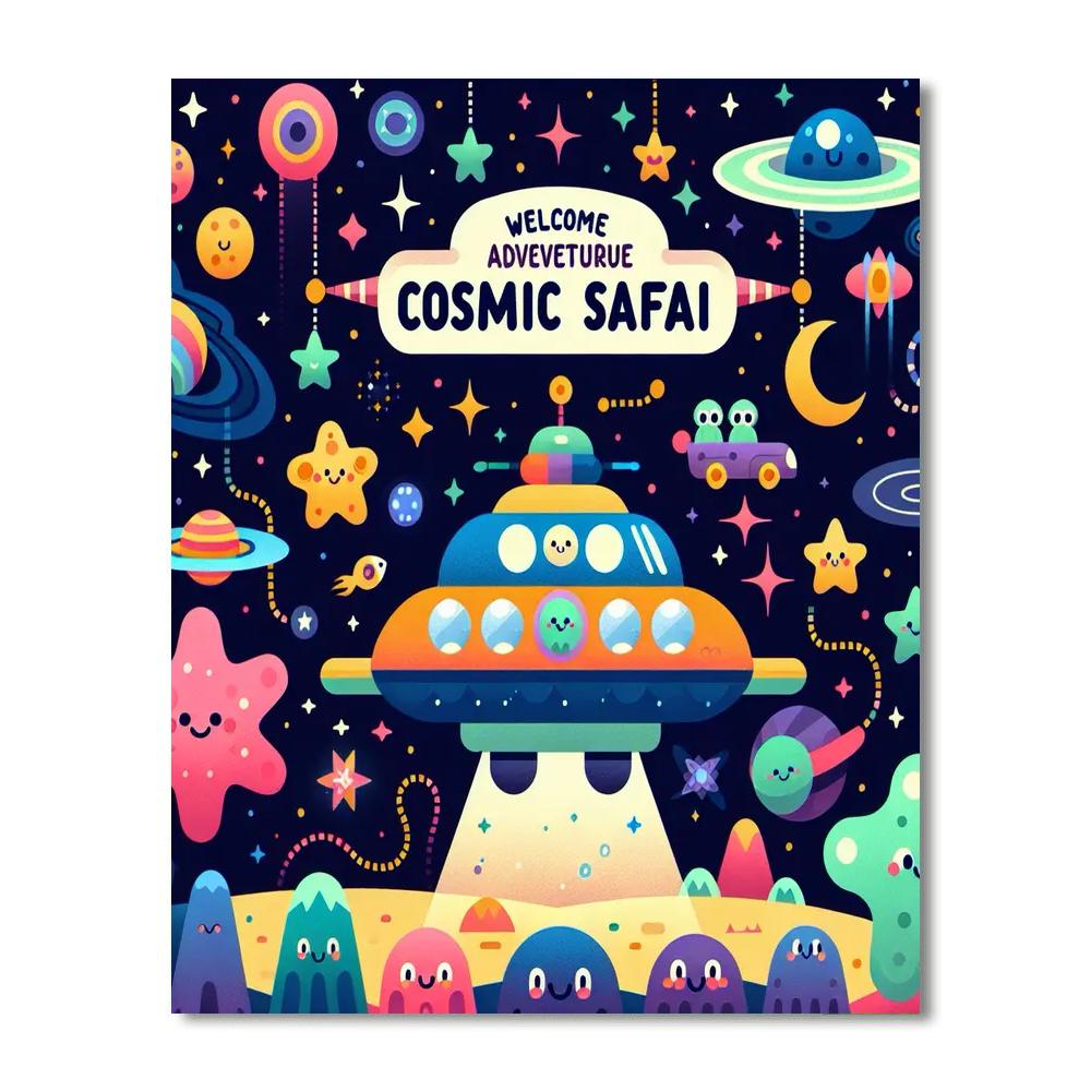 Stardust Safari Paint By Numbers Art