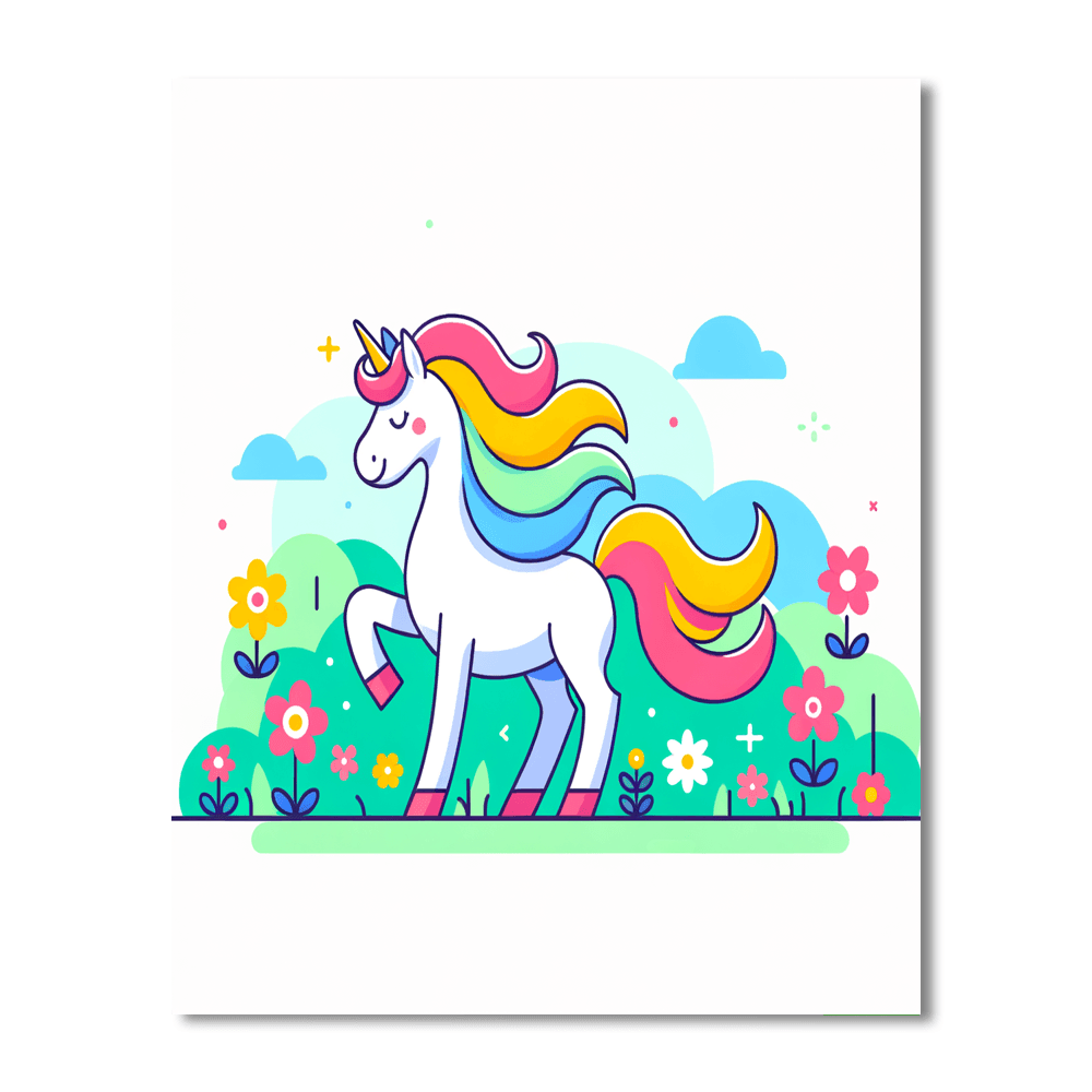 Mystical Unicorn Garden Paint By Numbers