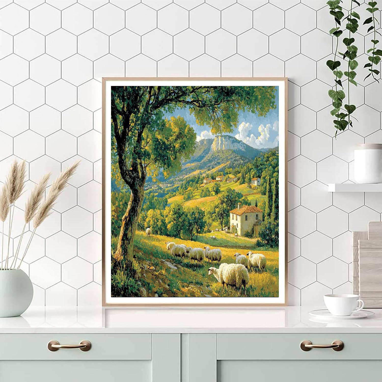 Jean-François Millet Inspired Romantic Pastoral Scene  Paint By Numbers