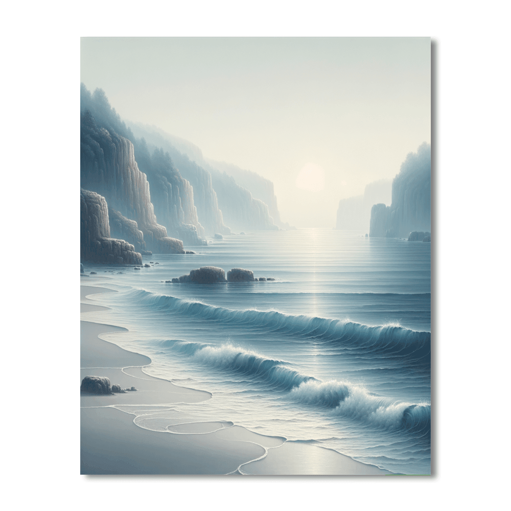 Ocean Cliffside Tranquility Painting Number Kit