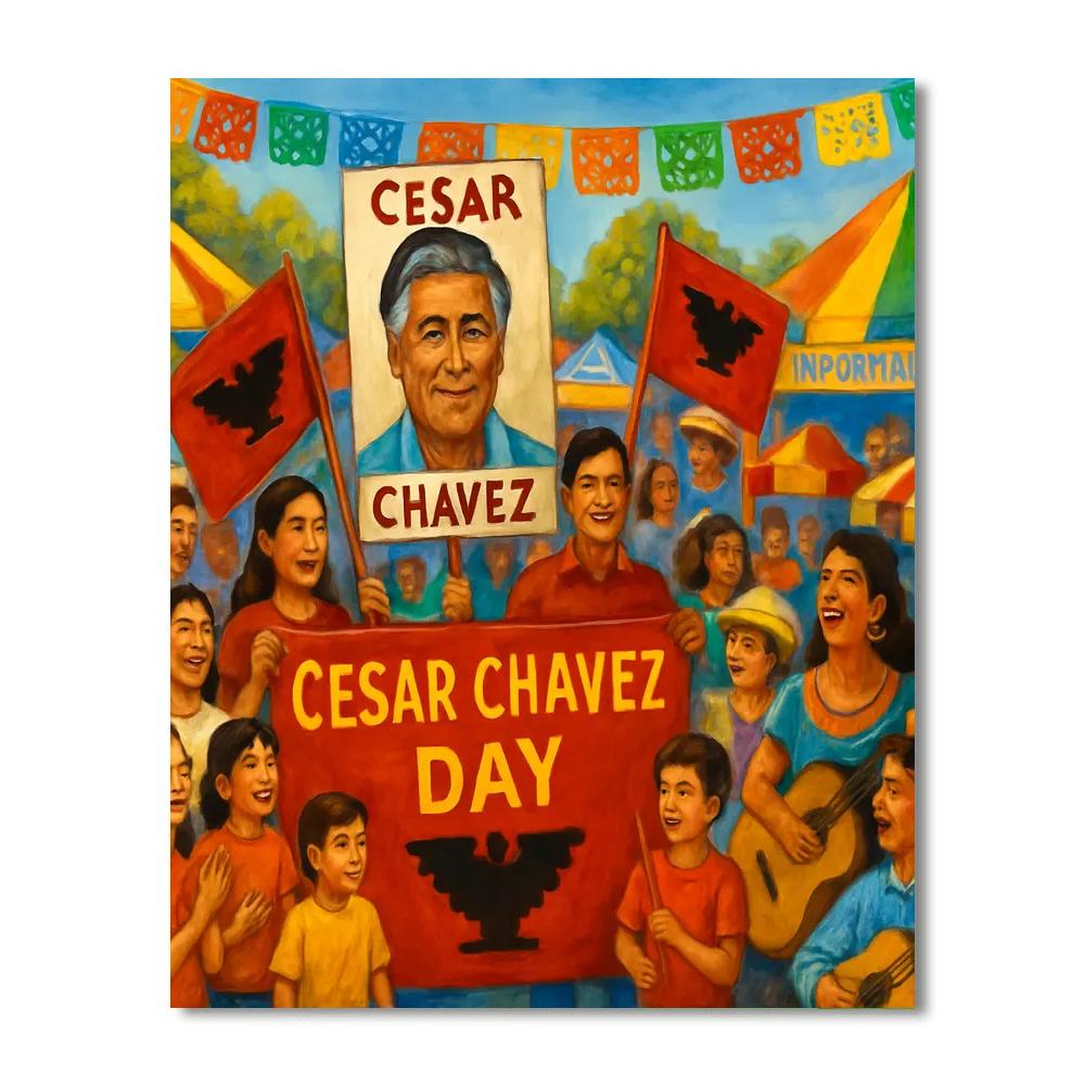 Cesar Chavez Day Paint By Number