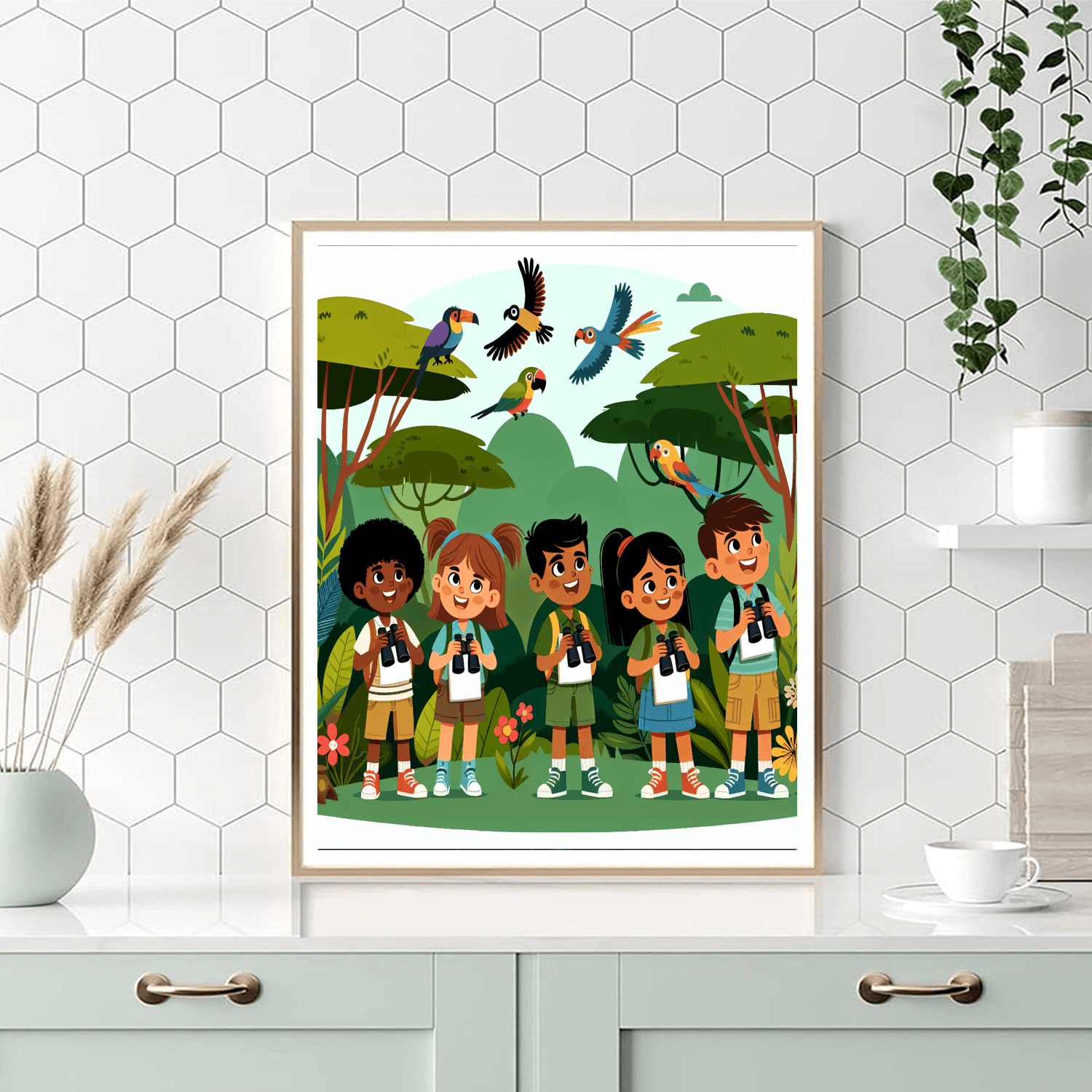 Rainforest Explorers Painting Number Kit