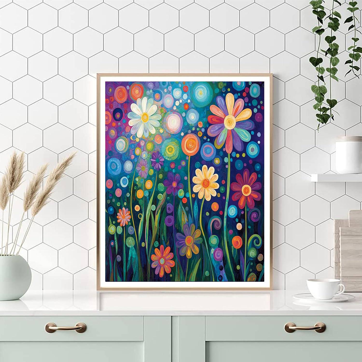 Paul Cézanne Inspired Cosmic Garden Of Dreams  Number Painting