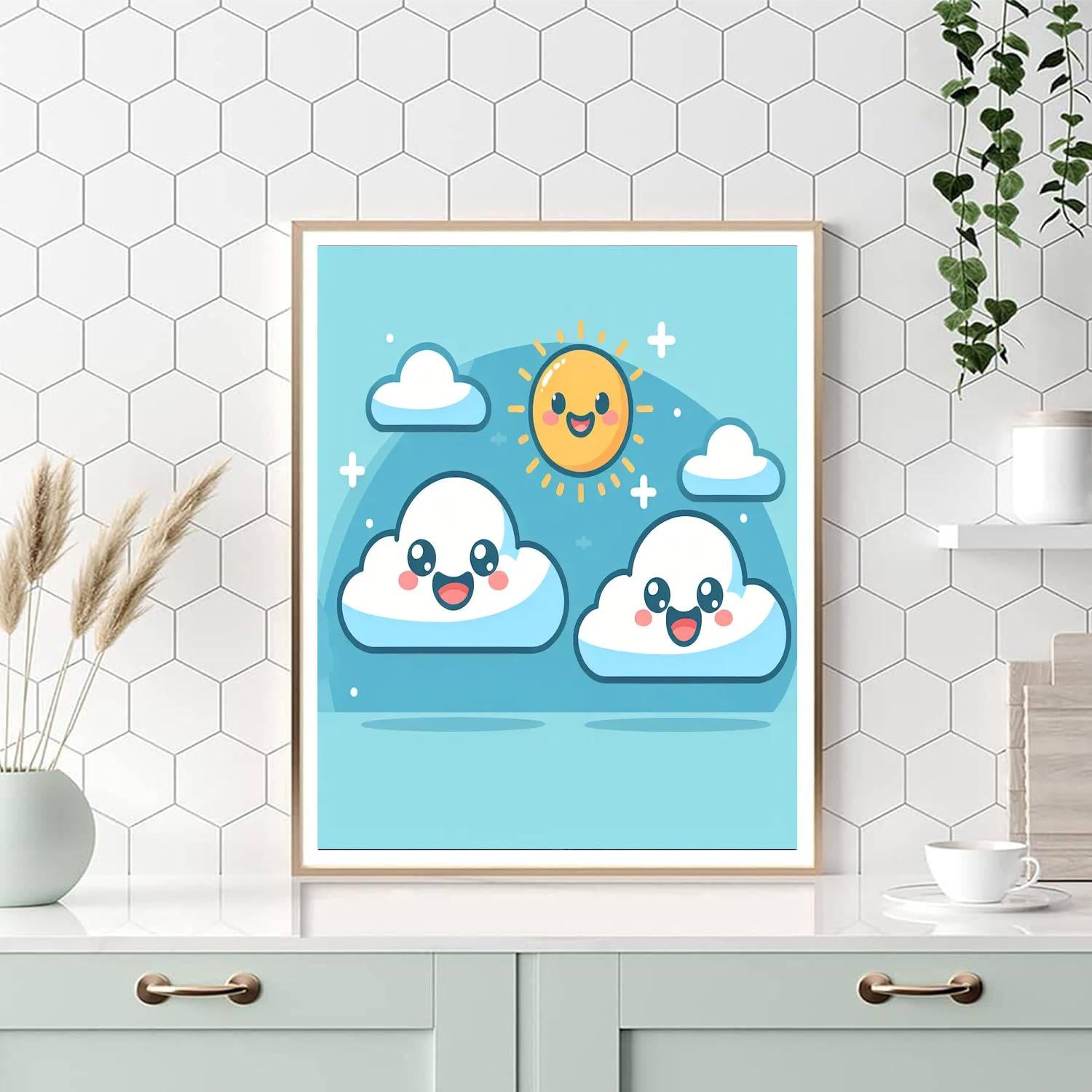 Laughing Clouds Number Painting