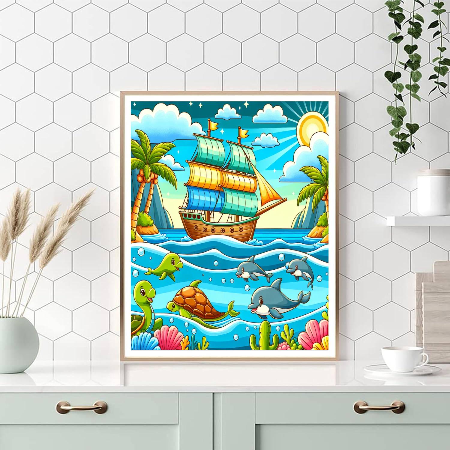 Sailing On Dreamy Seas Painting By Numbers Kit