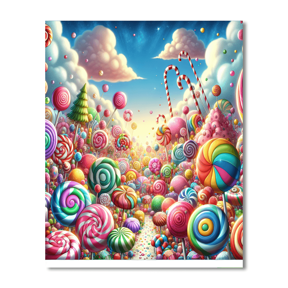 Adventure In A Candy Land Painting By Numbers Kit