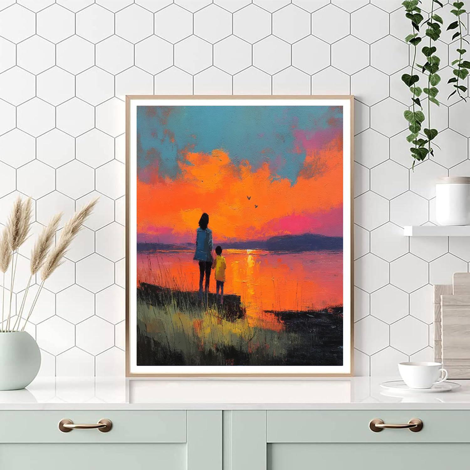 Mother's Day Sunrise Painting Number Kit