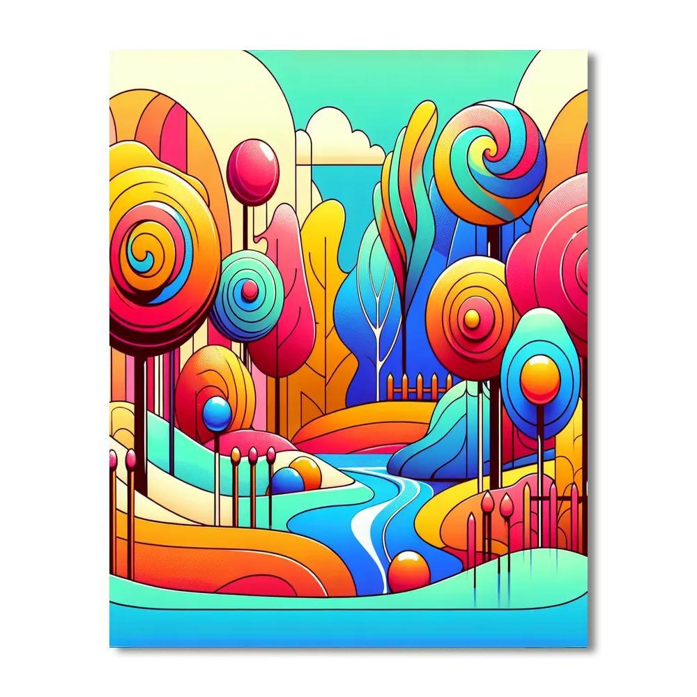 Mystical Candy Land DIY Paint By Numbers