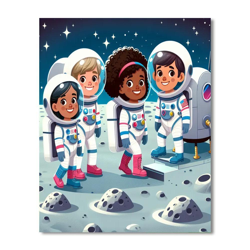 Lunar Landing Mission Paint By Number