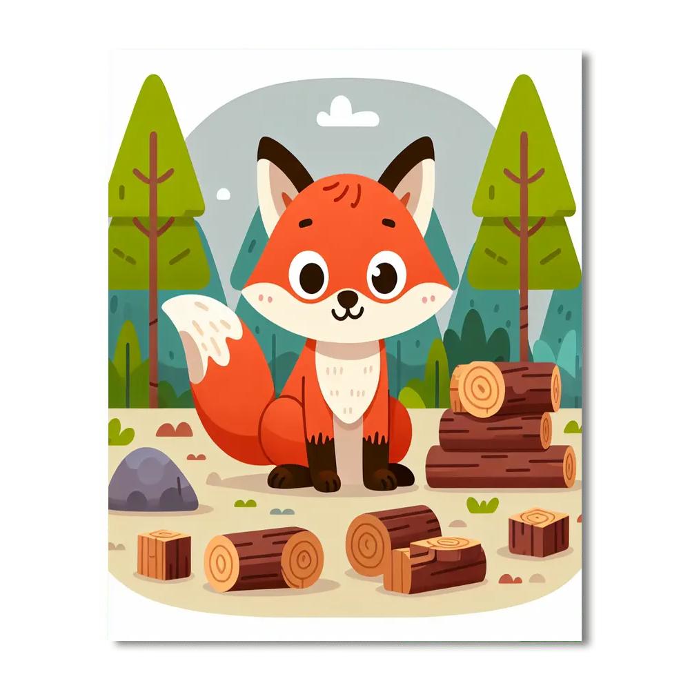 Clever Fox's Woodland Puzzle DIY Paint By Numbers