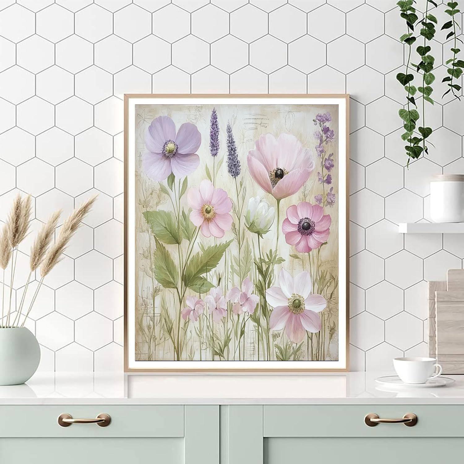 Leonardo Da Vinci Inspired Ethereal Flora  Numbered Painting Kits