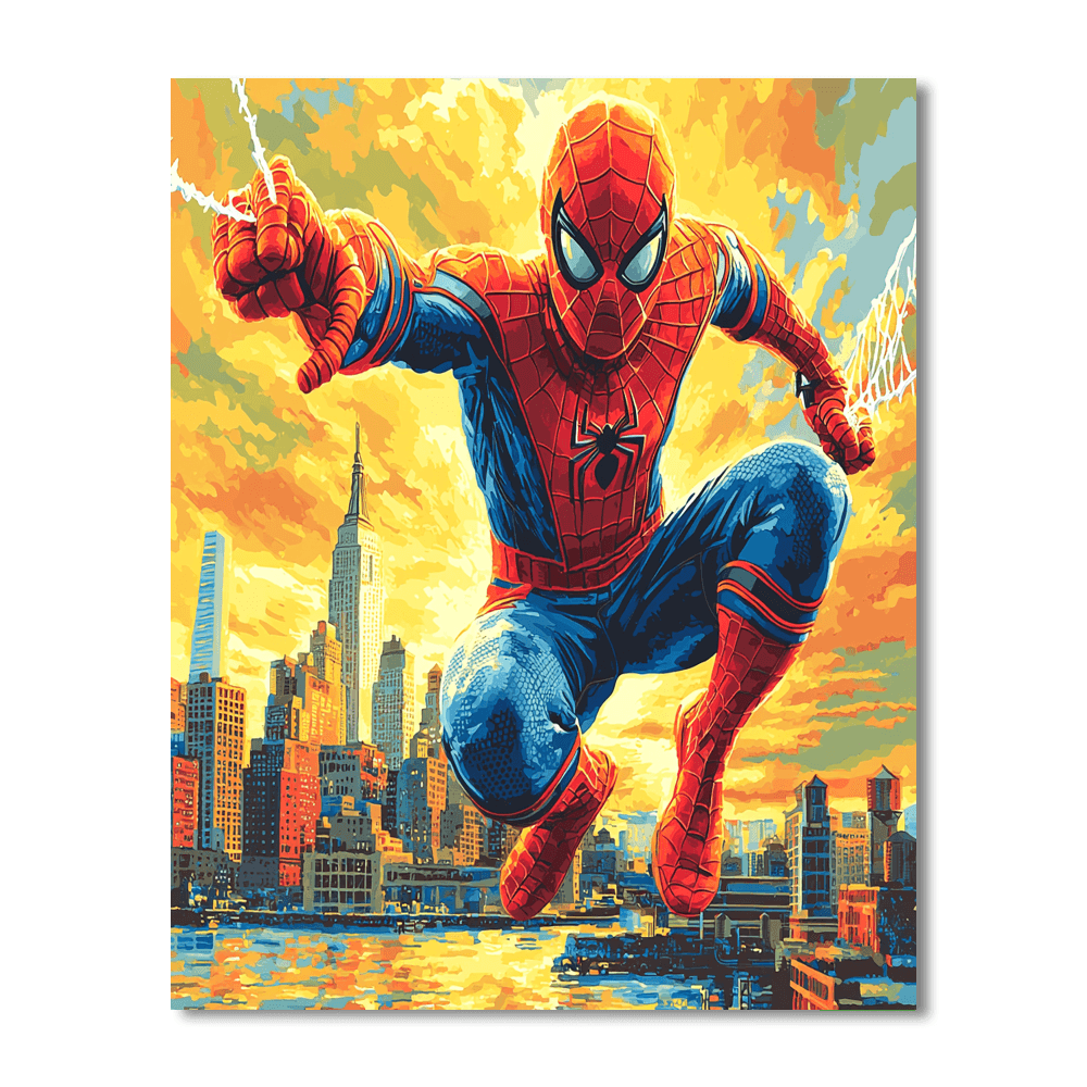 Tom Holland: Swinging Through Spider-man's Web Paint By Number