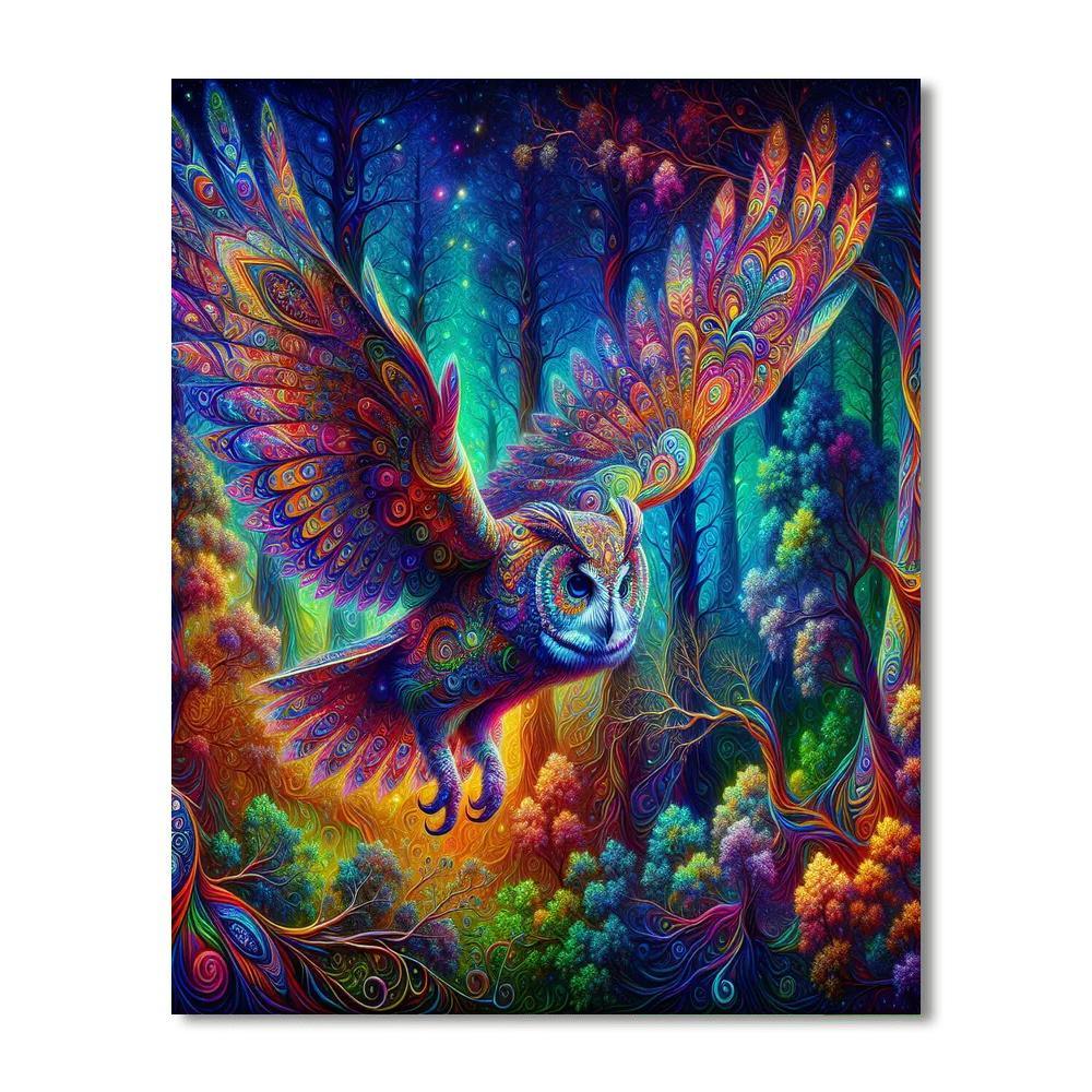 Kaleidoscope Owl Fantasy Paint By Numbers Kits