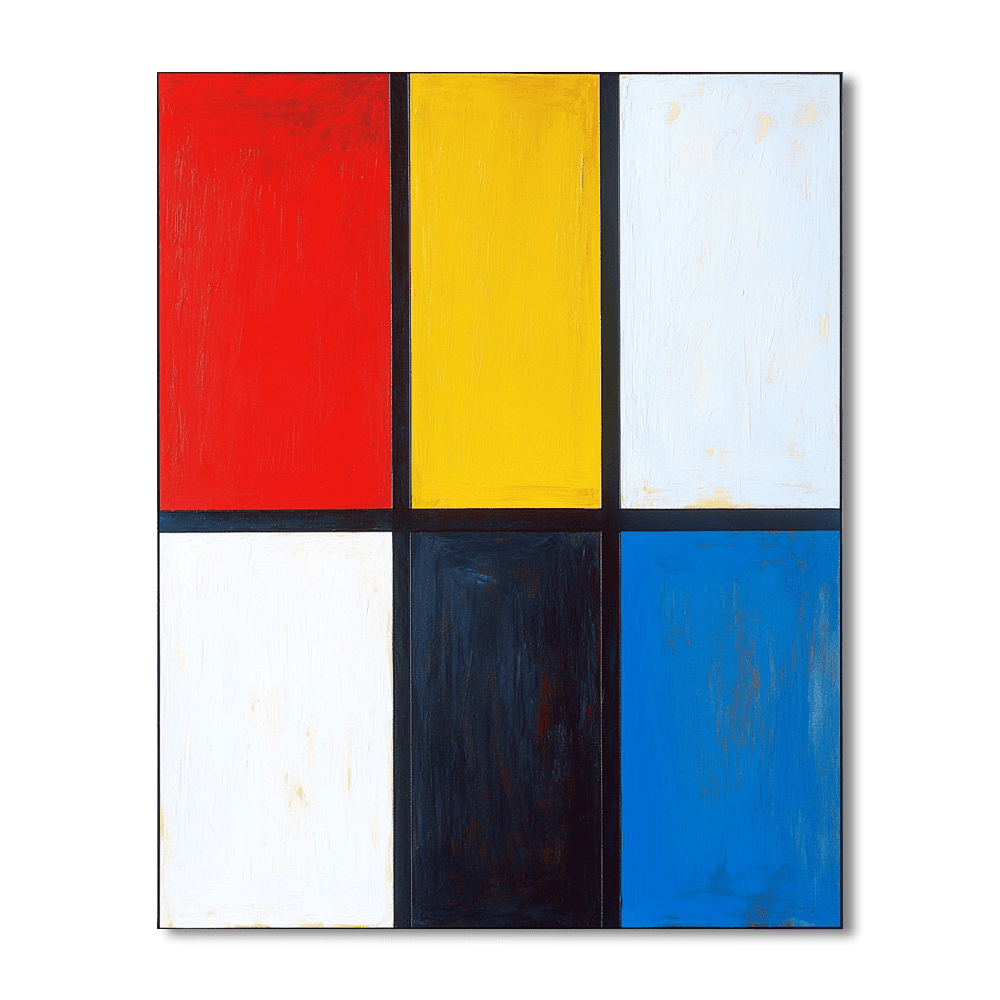 Piet Mondrian Inspired Abstract Horizons  Painting By Numbers Kit