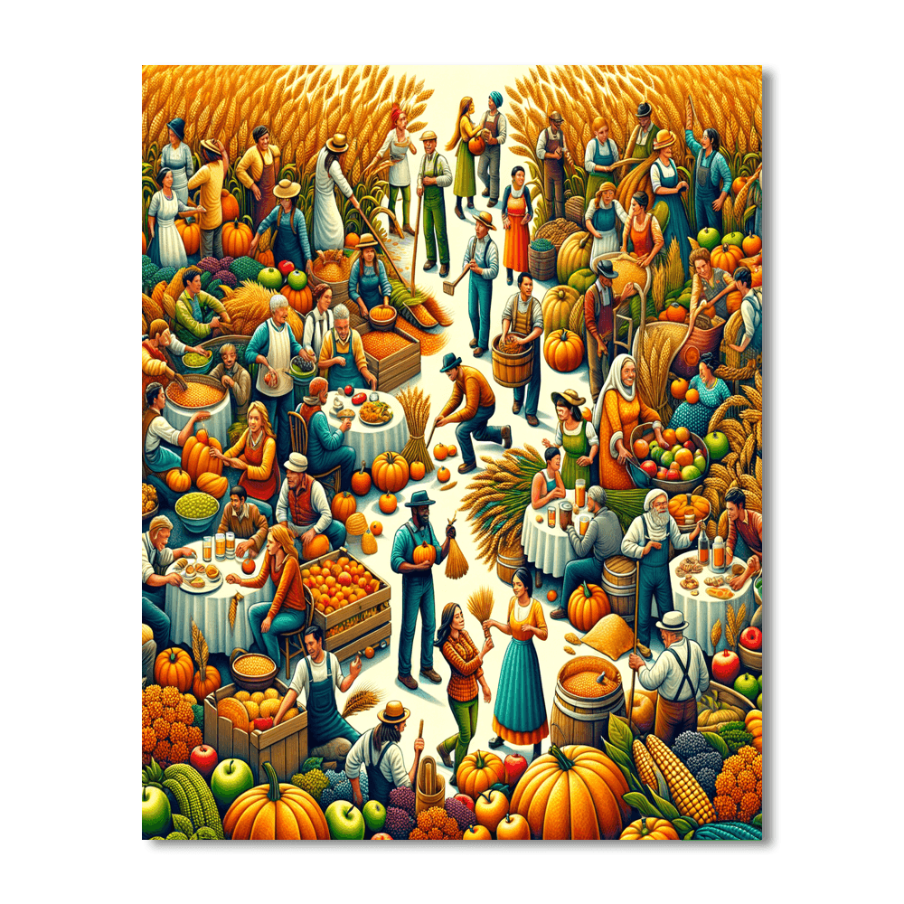 Sunny Harvest Festival Painting By Numbers Kit