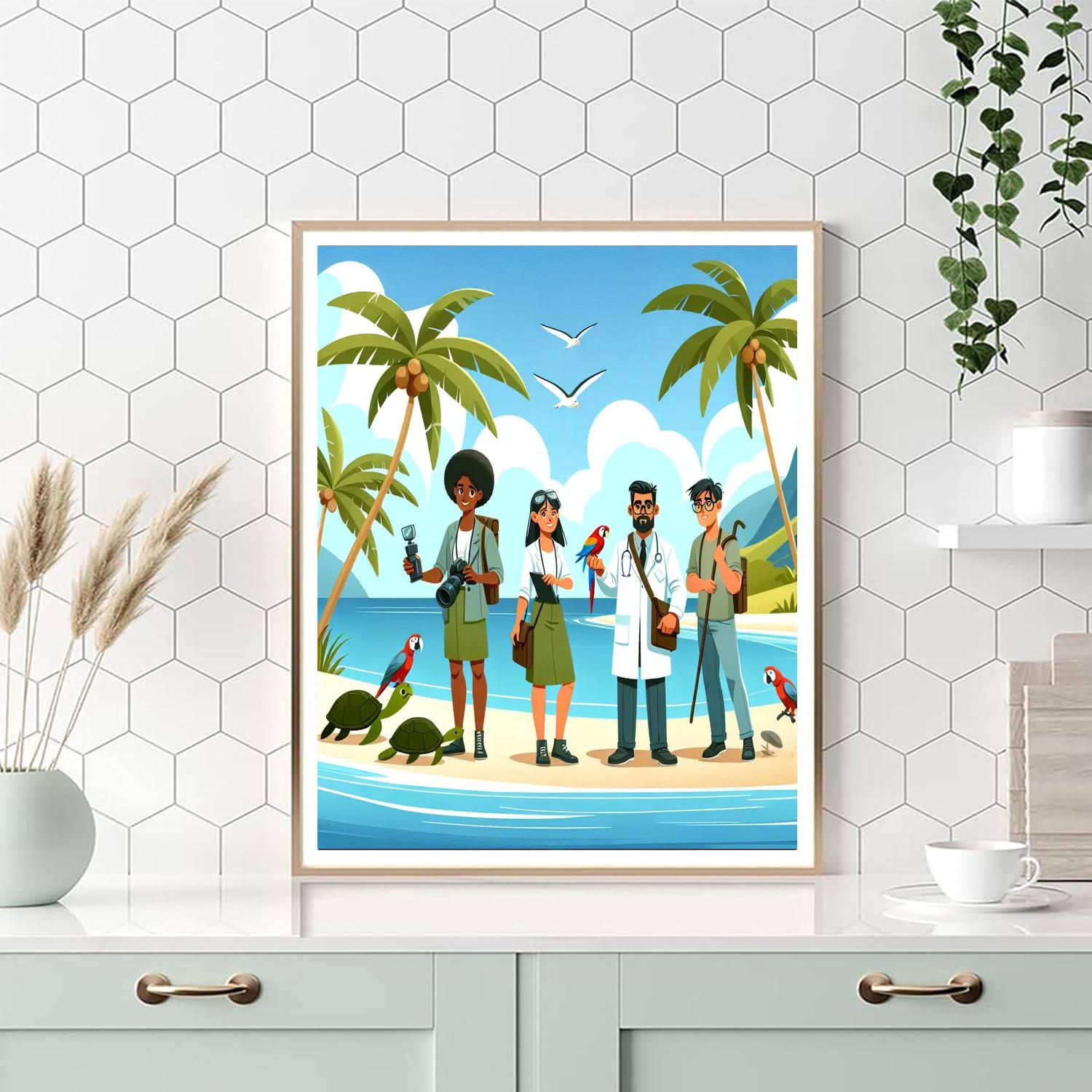 Tropical Island Expedition Numbered Painting Kits