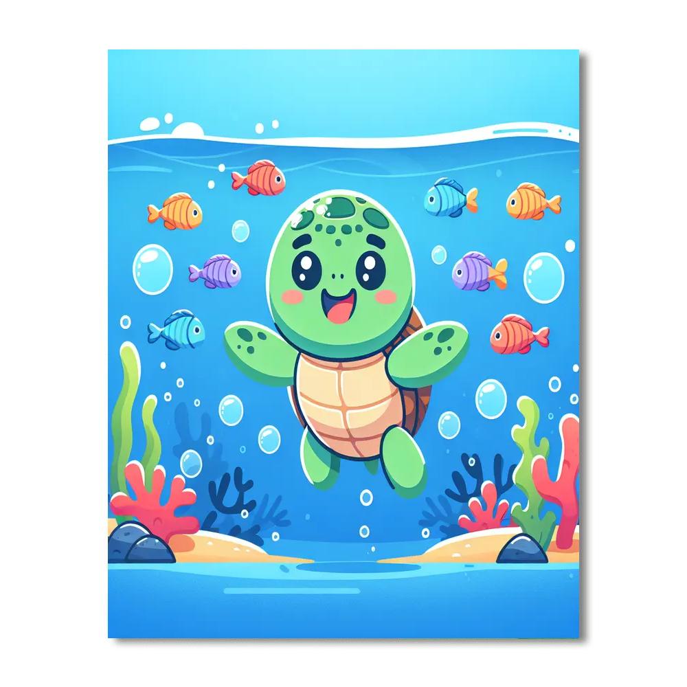 Brave Little Turtle Paint By Numbers Art