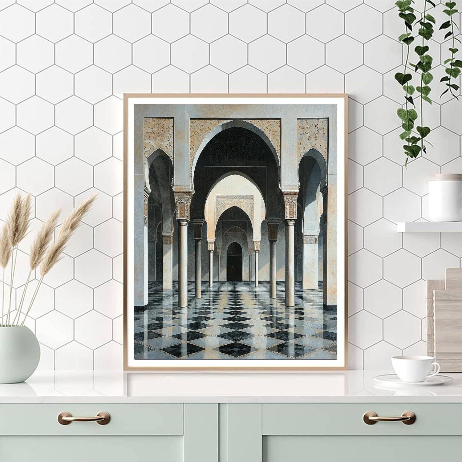 M.C. Escher Inspired Tessellated Dreams  Number Painting