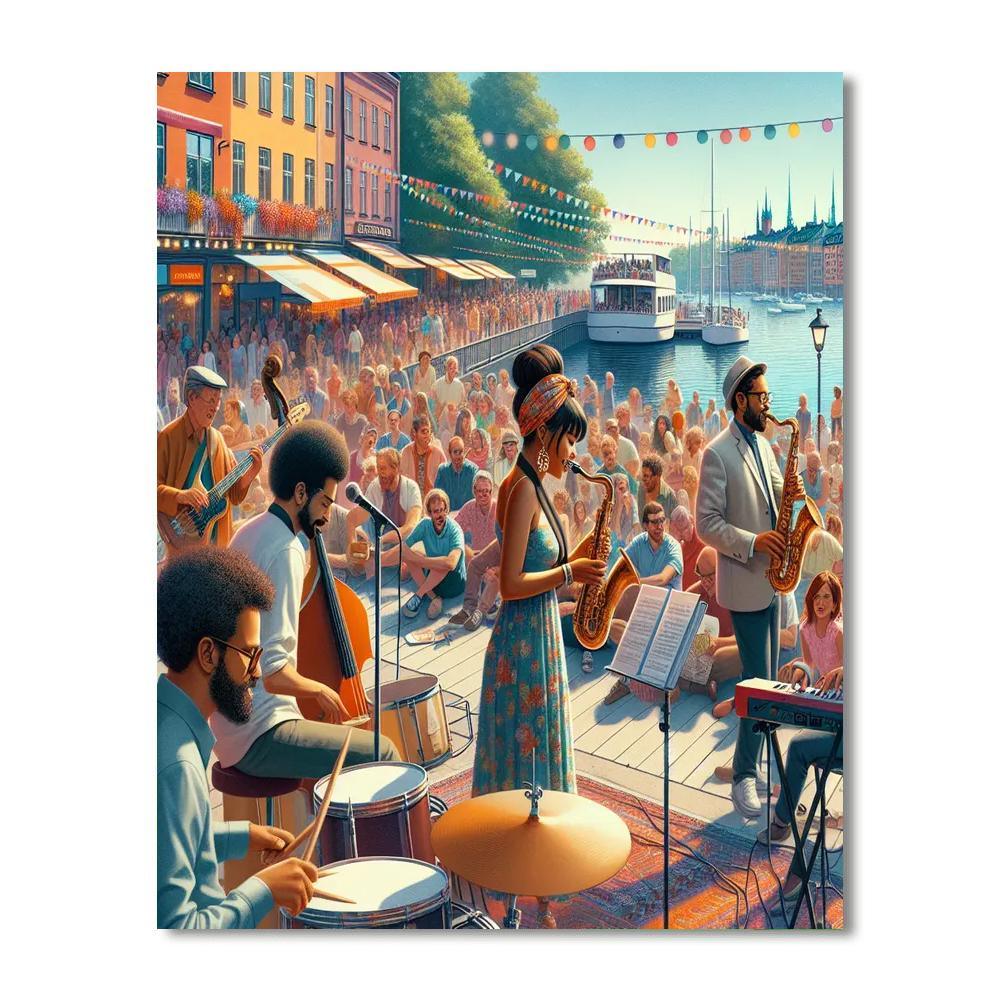 Stockholm Jazz Festival Number Painting